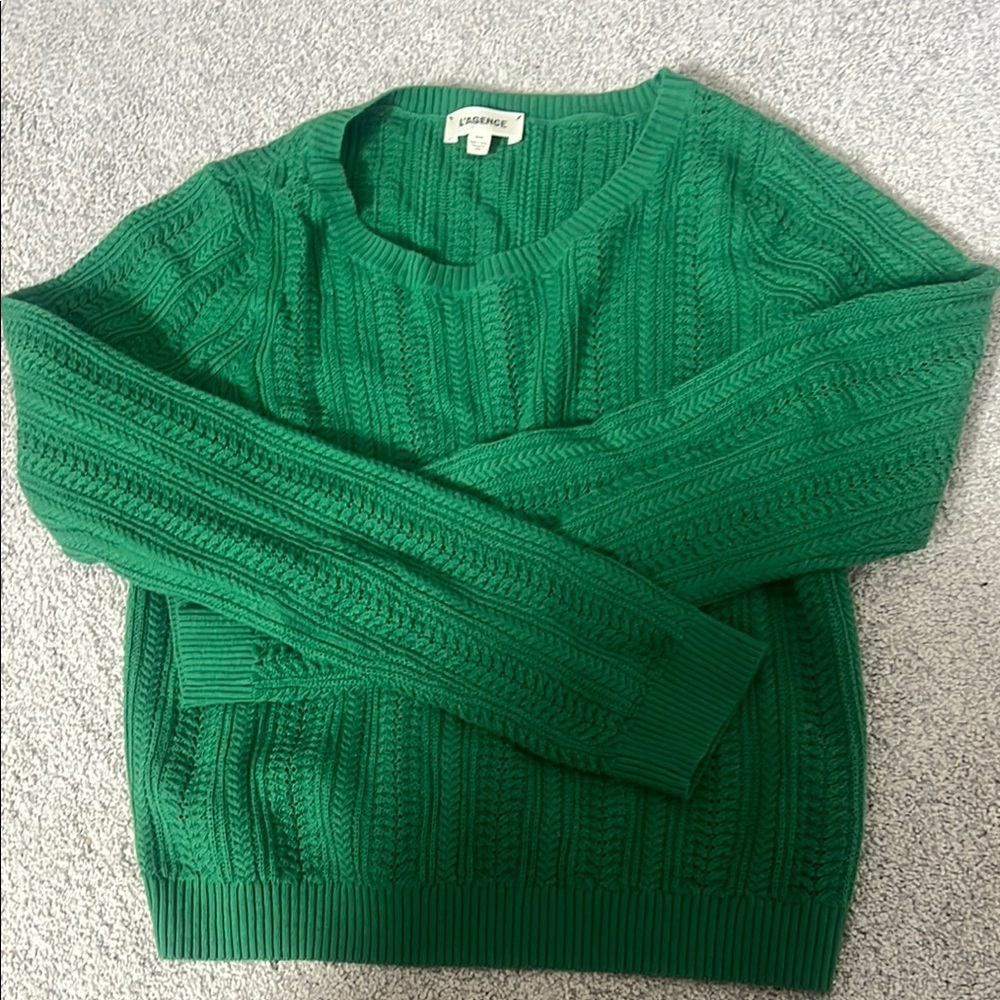 L’AGENCE Cable Knit Sweater